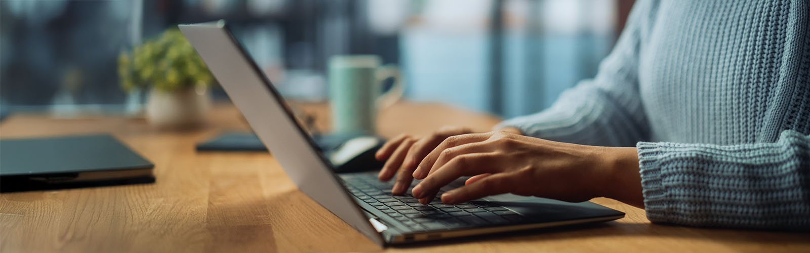 person working on a laptop