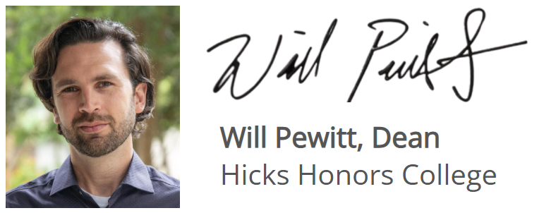 Will Pewitt, Dean of Hicks Honors College