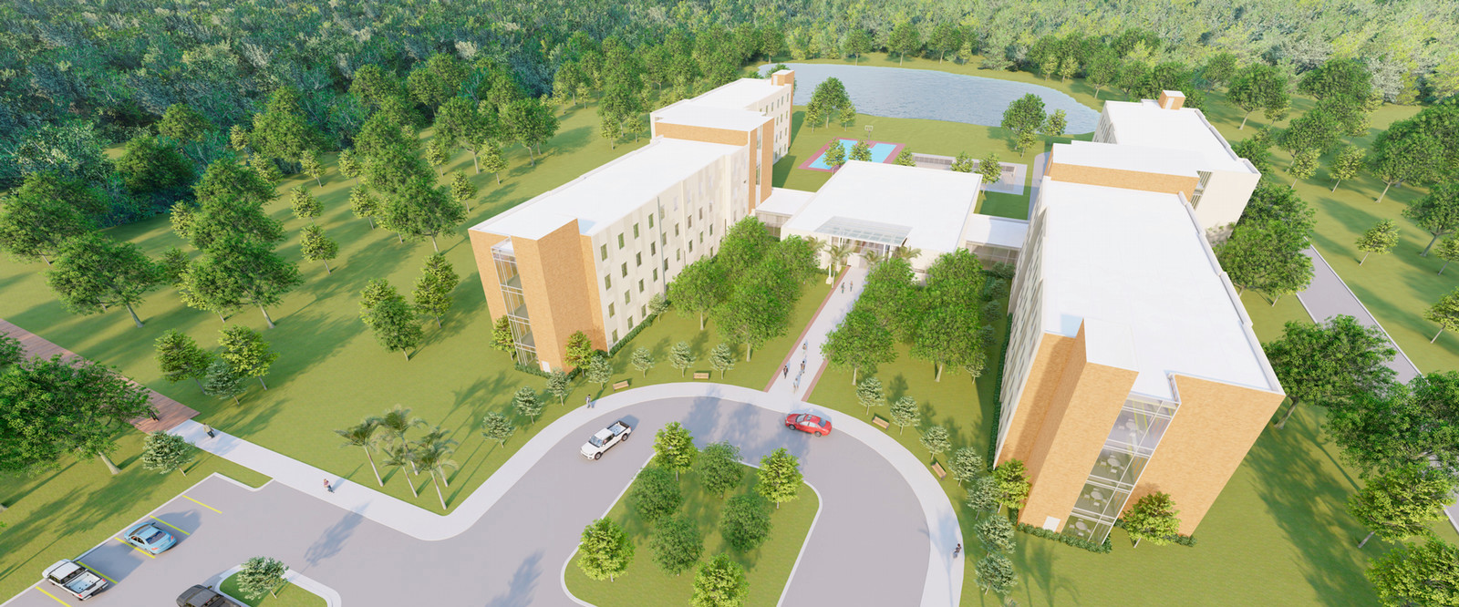 large rendering of the new Honors Residence Hall.