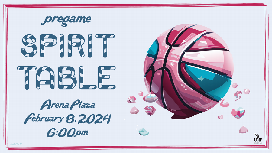 Pregame Spirit Table at the Arena Plaza. Febtuary 8, 2024 at 6 p.m.