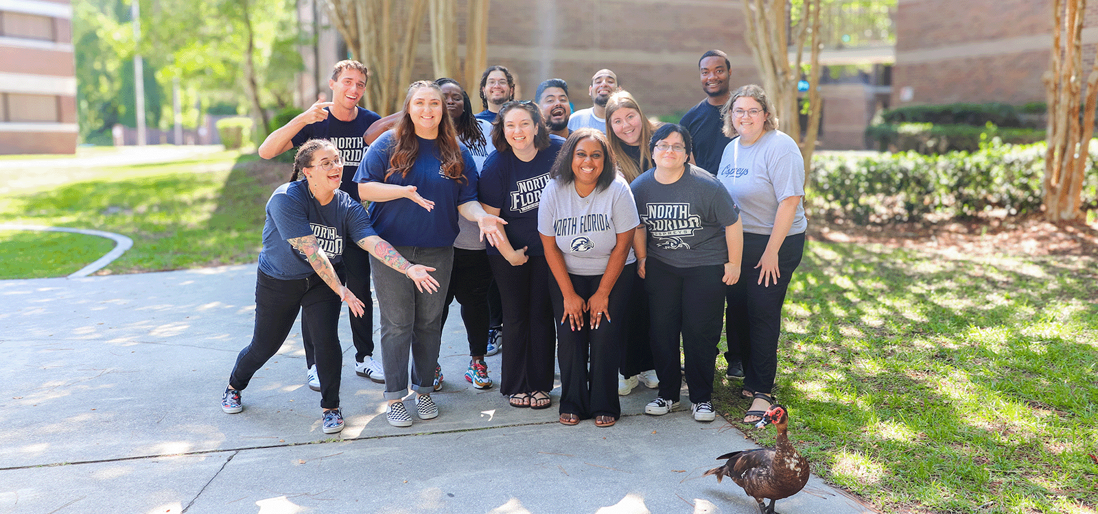 Residence Life Coordinators featuring a UNF duck