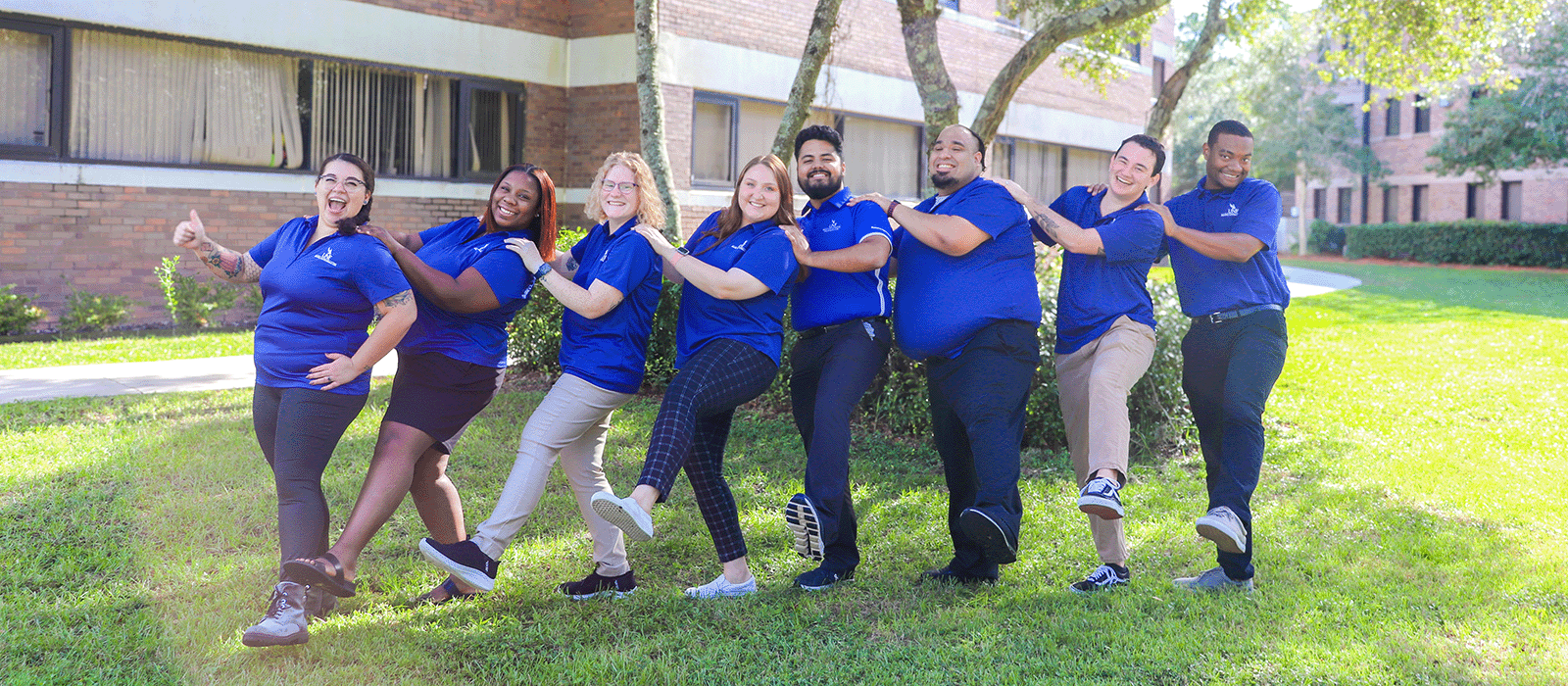Residence life coordinators laughing and having fun