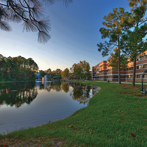sunset over osprey hall