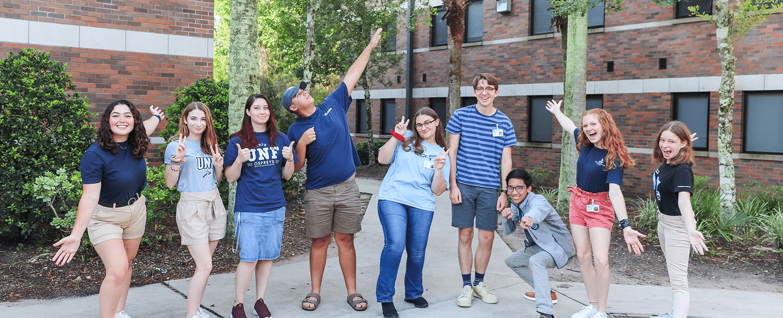 Osprey Crossings 2021-2022 Student Staff members smiling making fun poses