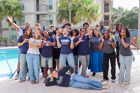 Osprey Landing Student Staff members posing for a fun photo 