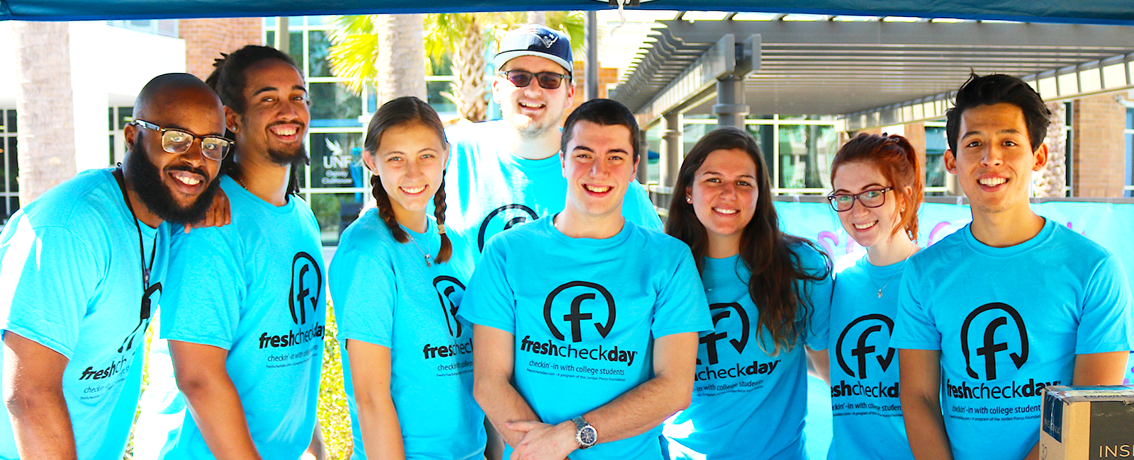 student staff at fresh check day