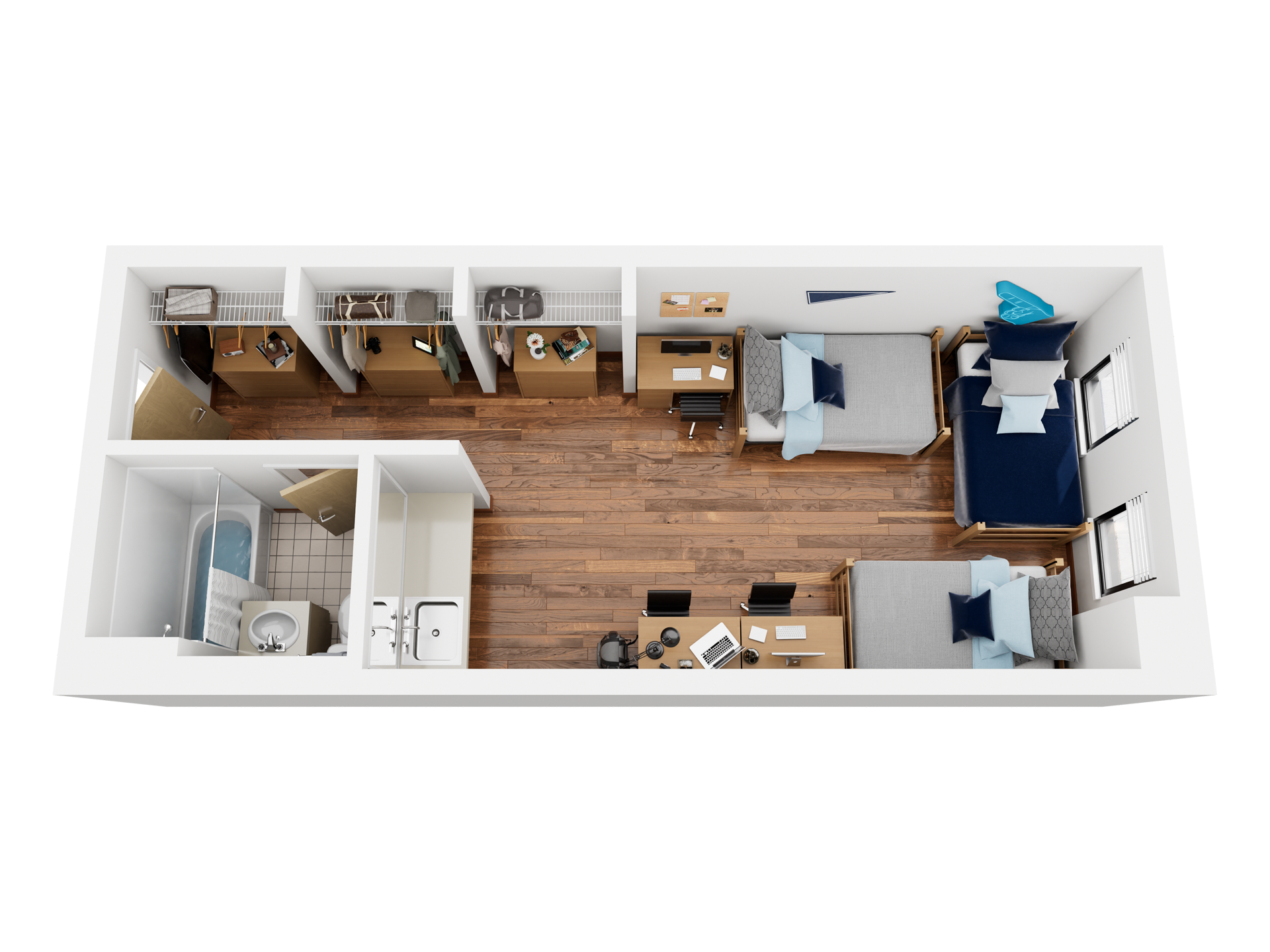 Osprey Cove and Osprey Landing triple room floorplan