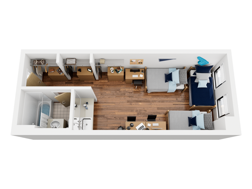 Osprey Crossings triple bedroom floorplaan