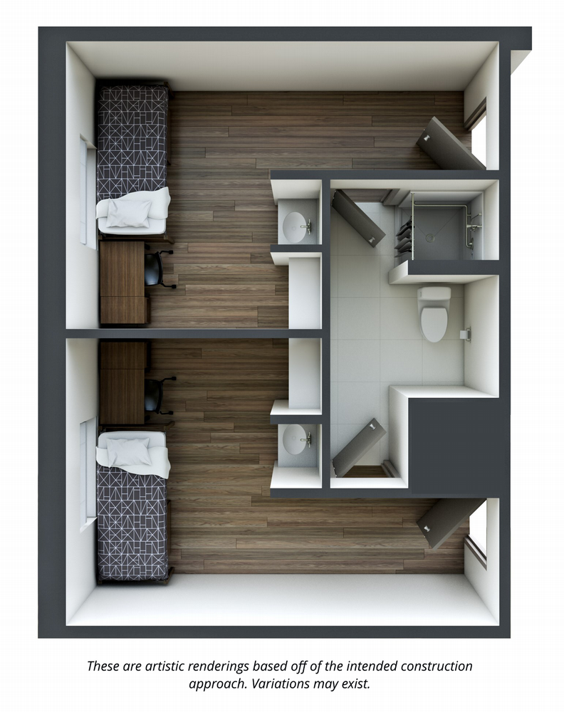 2 bedroom (private)