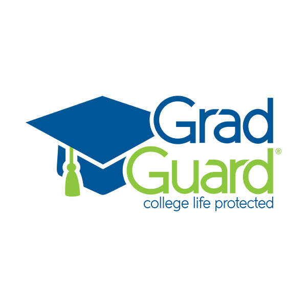 Grad Guard partner logo with a grad cap and the words grad guard