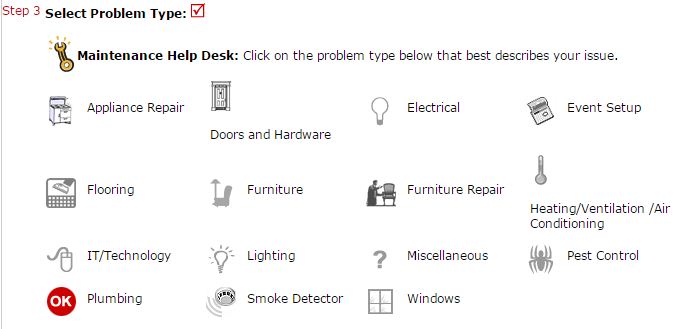 select maintenance type