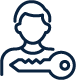 student and key icon