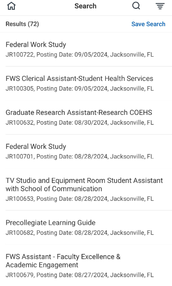 workday list of student jobs