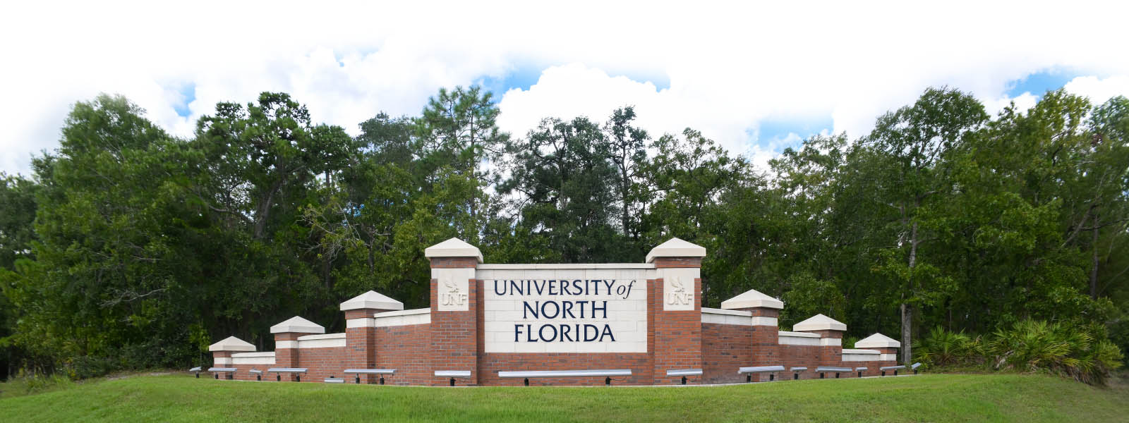 brick university of north florida sign on kernan boulevard