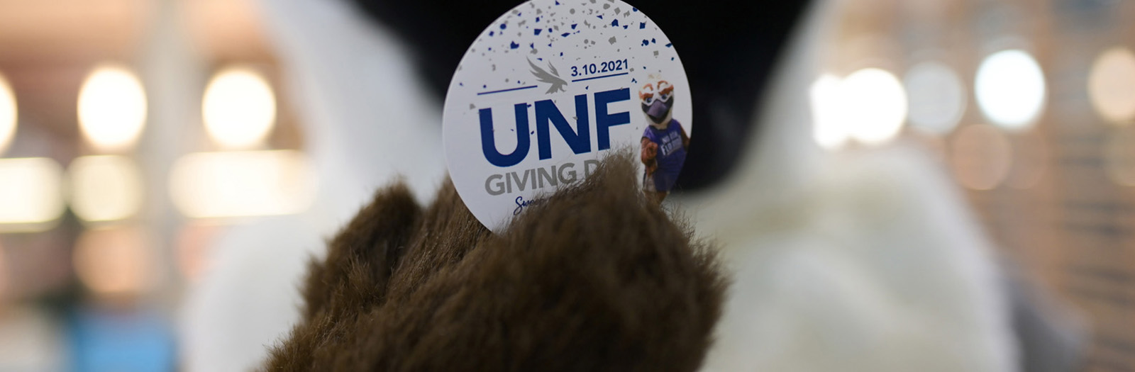 Ozzie with giving day sticker