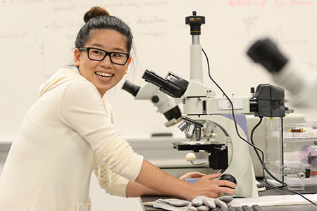 Student in laboratory