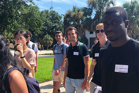 Students in orientation