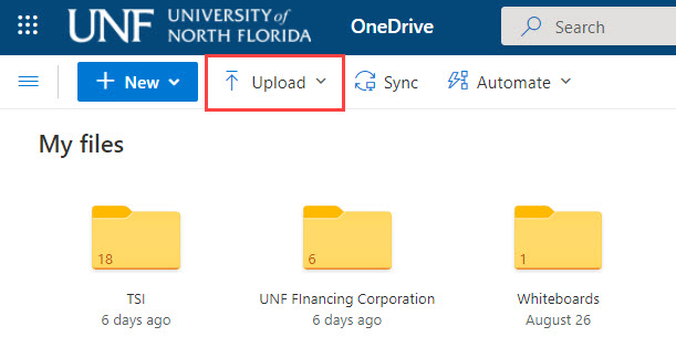 OneDrive upload