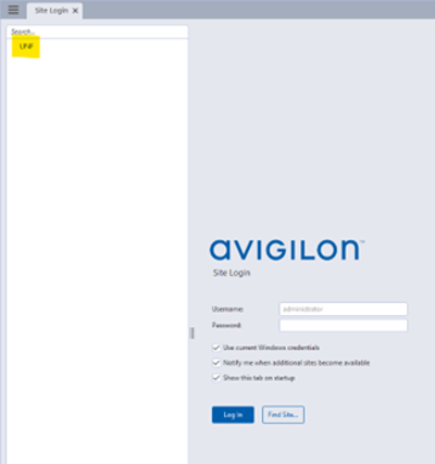 site login tab search UNF usersname password double click unf