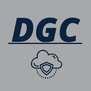DGC with a cloud and shield icon