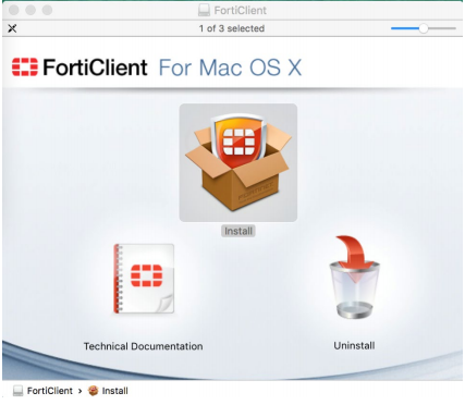 Install FortiClient on MAC