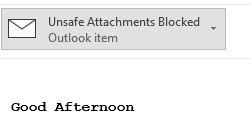 Safe Attachment Blocked 