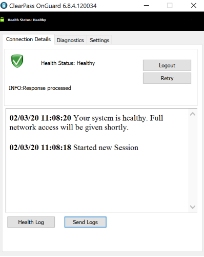 Healthy Computer - No additional action needed