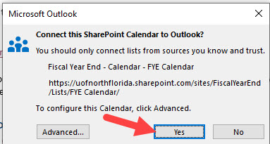 Connect Sharepoint to Outlook yes