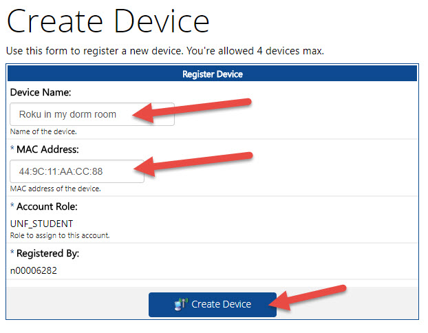 Configure fields in myDevices