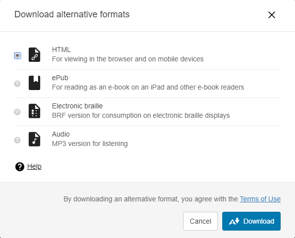 A11y Alternative File Types