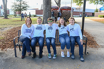 Family on a bench