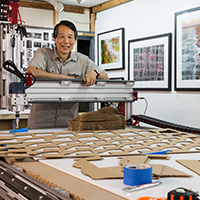 Doug Eng in his riverside studio