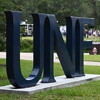 unf letters on campus