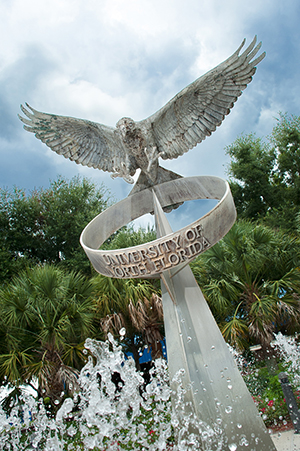 a view of the Osprey Fountain