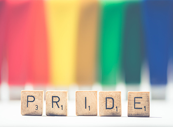 Colors with the word PRIDE