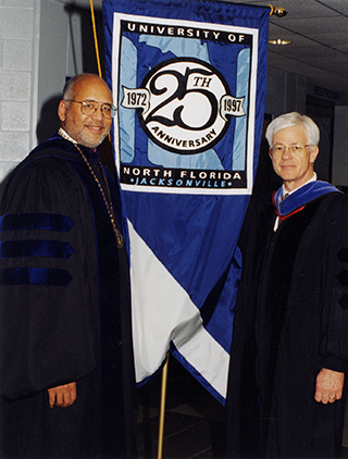 Former UNF presidents Adam W. Herbert and Curtis L. McCray