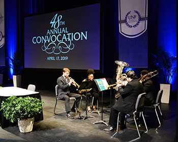 Music performing at UNF's Convocation ceremony