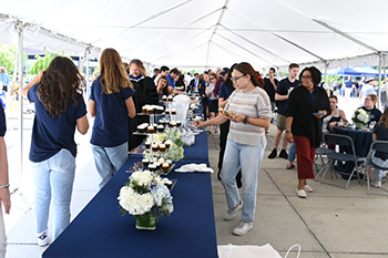 Food table at Inauguration celebration