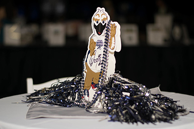 UNF Ozzie mascot table decoration