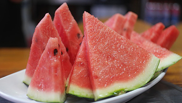 Sliced watermelon