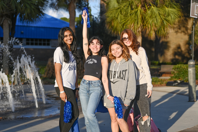 Group of students at pep rally