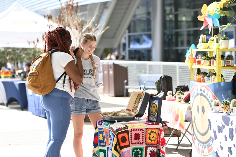 Students attending Market Day