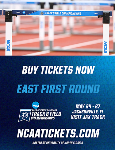 East First Round NCAA 2023 Division I Outdoor Track and Field Championships flyer