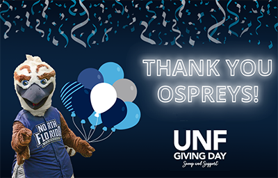 Thank You Ospreys! UNF Giving Day banner