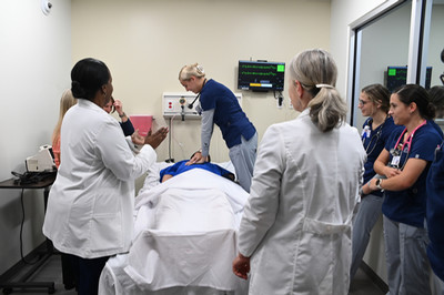 UNF nursing students receive training in the MedNexus simulation lab