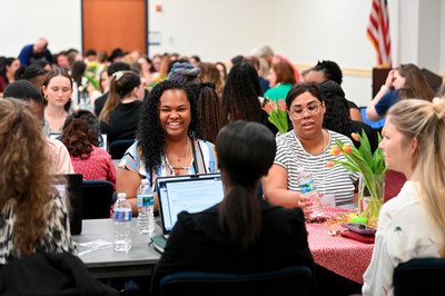 Students participating in the Brooks College of Health's 2024 Case Study Competition