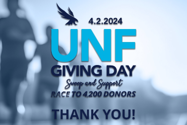 UNF Giving Day, Swoop and Support, Race to 4,200 Donors, Thank You!