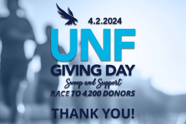 4.2.2024 UNF Giving Day, Swoop and Support, Race to 4,200 Donors, Thank You!