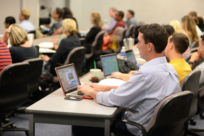 UNF graduate students in a classroom