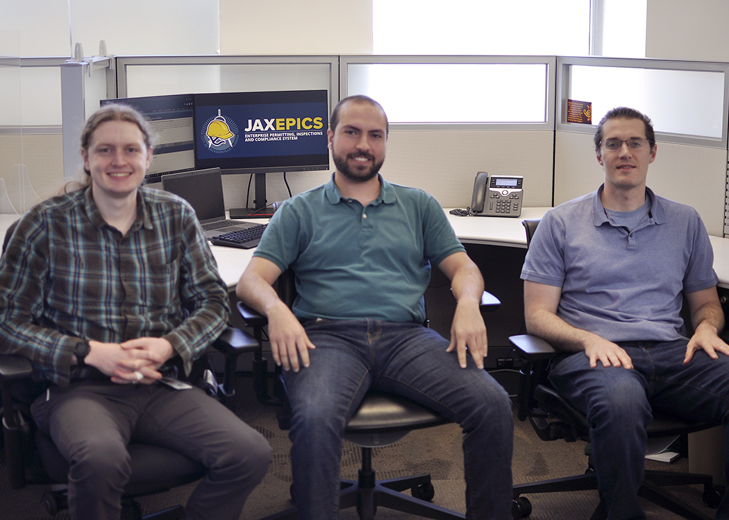 UNF alums (left to right): John Tyler, Ryan Rukab and Jason Swinehart. Photo credit: Brad Biringer